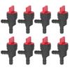8Pcs 1/4in Fuel Cut Off Valve 90 Degree Shut Off Valve Straight Gas Valve for Stens for Oregon for