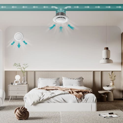 Okryain Ventilation Vent Cover, Rotating Air Intake, Duct Vent, Indoor Ventilation Vent, Ventilation Parts for Natural Ventilation, Connects To Duct H