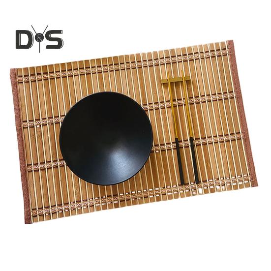 Bamboo Woven Placemat Retangle Shape Thickened Heat-Resistant Oil-Resistant Non-Slip Parties Weddings Banquets Table Decoration Dining Kitchen Mat