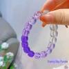 Galaxy Starry Sky Luminous Gradient Bracelet - Soft Wrap Around Finger, Perfect for Couples and Students, Beaded Hand Jewelry