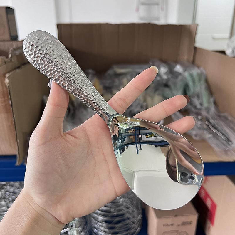 Утолщенная ложка для риса из нержавеющей стали в японском стиле с длинной ручкой, лопатка для рисоварки, шведский стол, сервировочный совок, кухонная утварь для дома