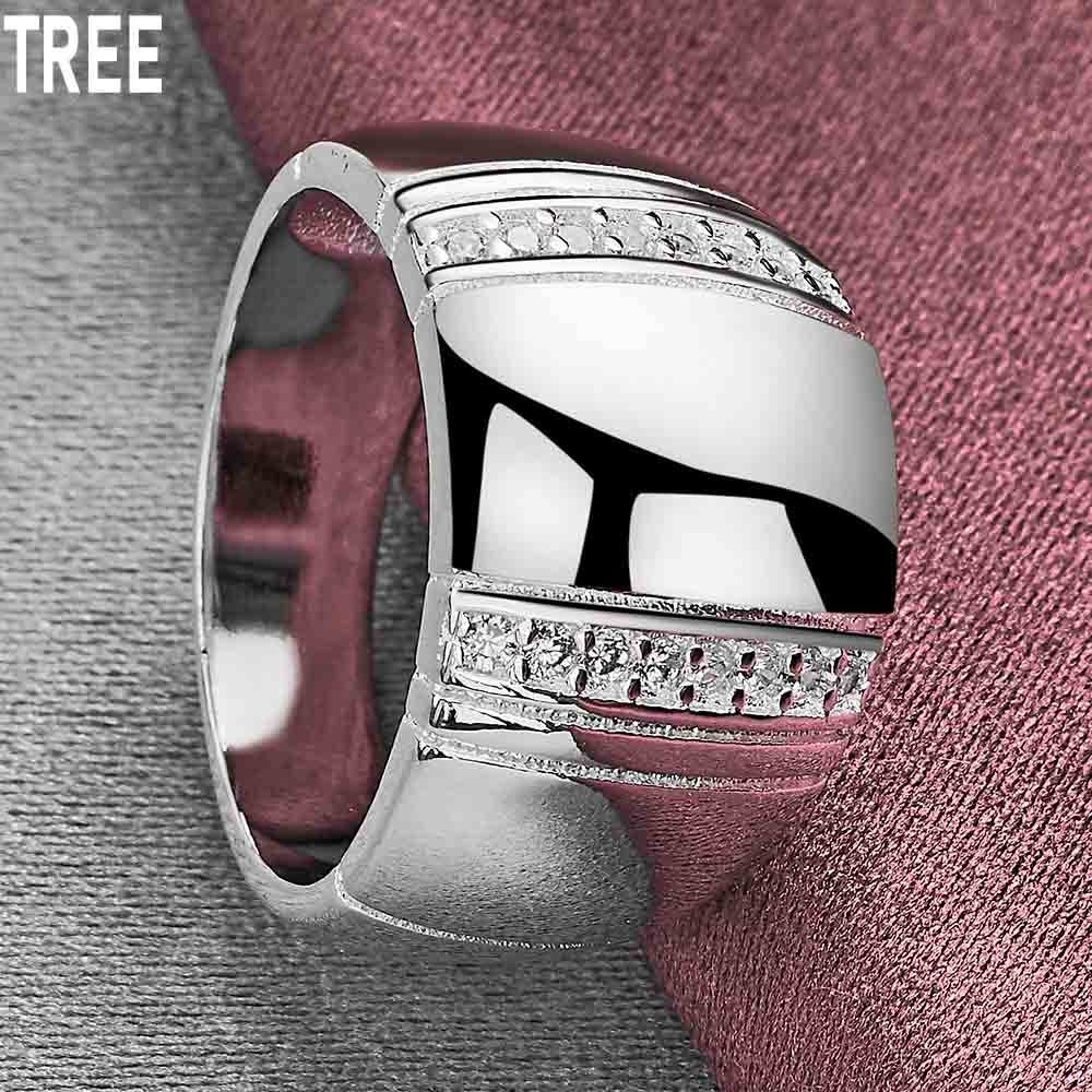 Кольцо из гладкого серебра 925 пробы с цирконием AAA, изысканное, модное, свадебное украшение