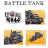 Tank World Cartoon Scale Model Muilding Block Set KV44 Carl Monster Tank and Ultimate Leviathan Military armored vehicle warfare Brick