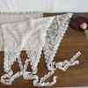 Floral Printed Lace Triangle Scarf Embroidered Embroidered Flower Scarves Butt Curtain  Party