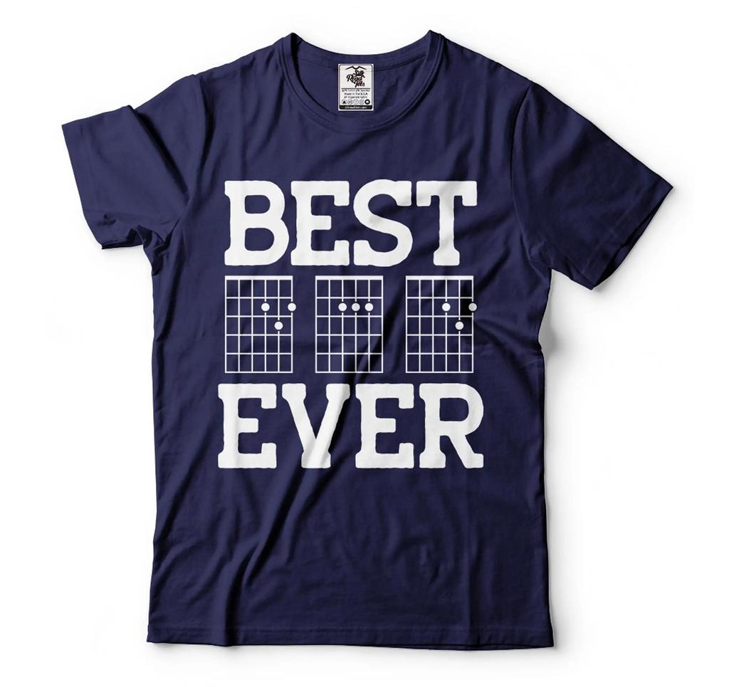 Best Dad Ever TShirt Guitar Chord T-Shirt Mens Guitarist Dad Tee Fathers Day Tee