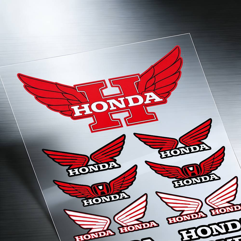 FOR HONDA HRC H WING Waterproof Reflective Motorbike Stickers Easy Peel Removable Decals for Motorcycle CarOW3