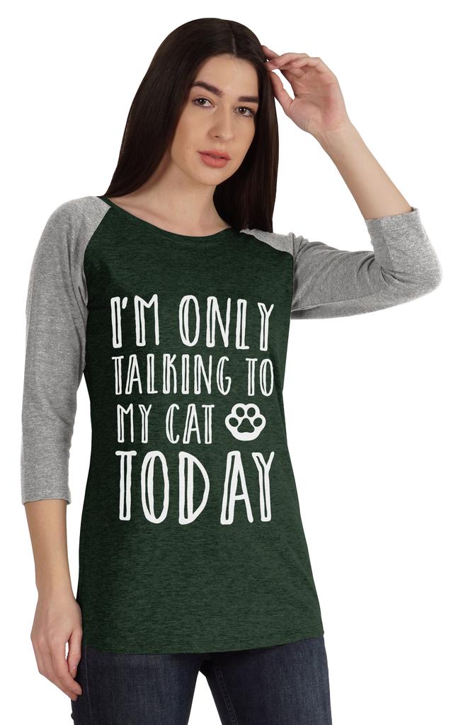 Inkmeso Я сегодня разговариваю только со своим котом. Милые футболки для любителей кошек.