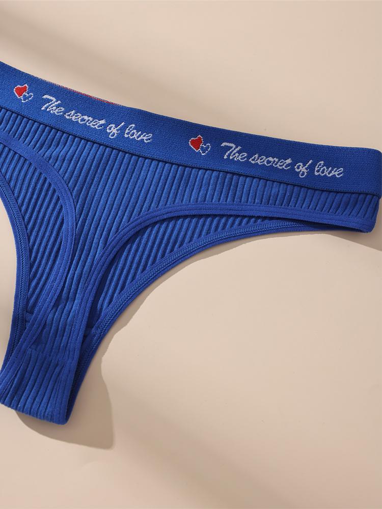 6Pcs Women Thongs Low Waist Sexy Panties Girls Briefs Cotton G-String Breathable Underwear Ladies Panty Female Lingerie