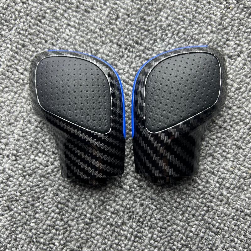 2 pcs Leather Shift Knob Gear For VW For Golf 6 7 R For GTI For Passat For B7 For B8 For CC For R20 For Jetta For MK6 For GLI