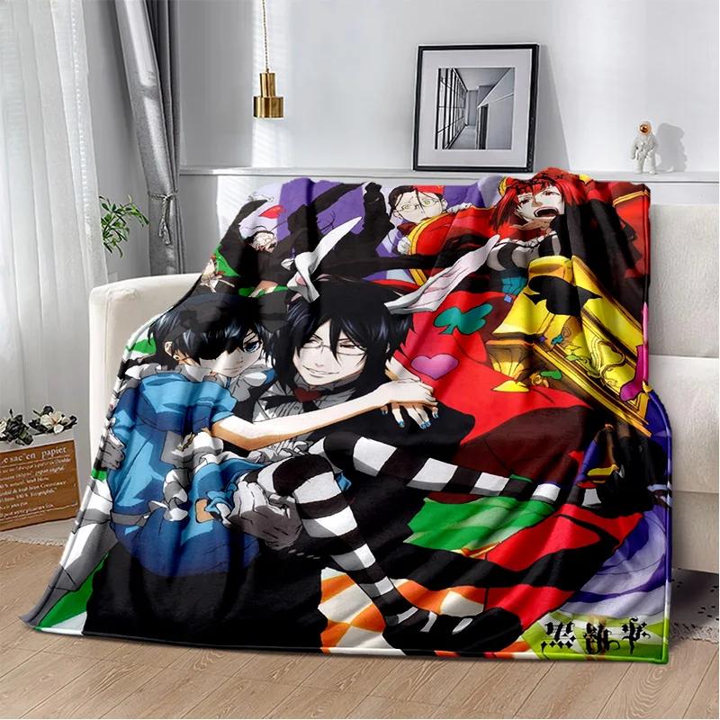 3D аниме Черный дворецкий мультяшное одеяло, мягкое одеяло для дома, спальни, кровати, дивана, пикника, путешествий, офиса, отдыха, одеяло, детское одеяло