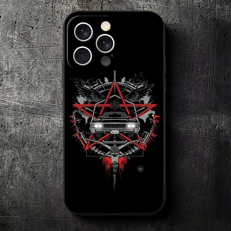 Сверхъестественное SPN Бабайт Мягкий чехол для телефона для iPhone 16 16E 17 Air 15 Pro Max 14 Plus 13 Mini 11 12 7 Черная задняя крышка