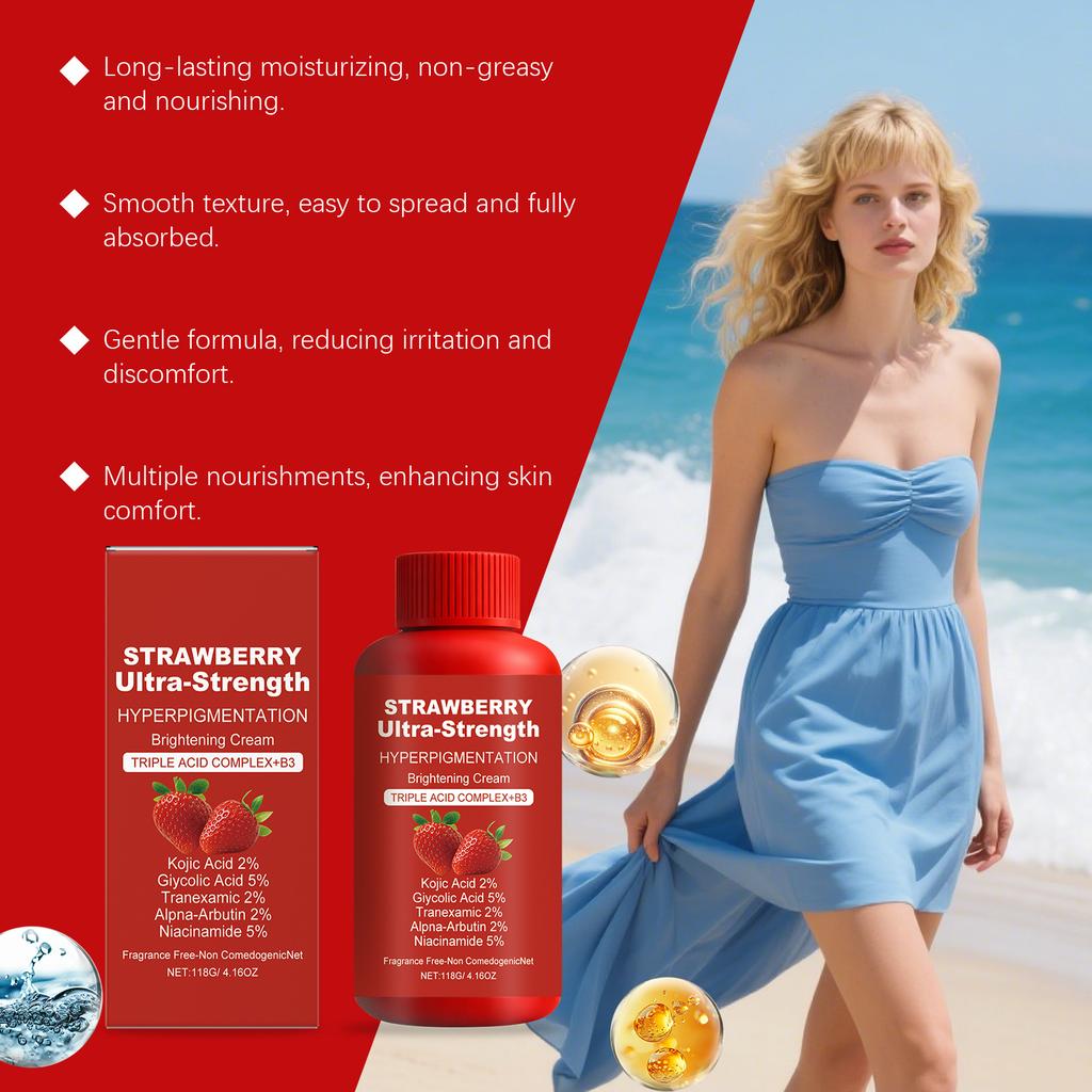Strawberry Body Cream Soft, hydrating, bright, smooth and delicate skin Refreshing and comfortable daily skin care body cream