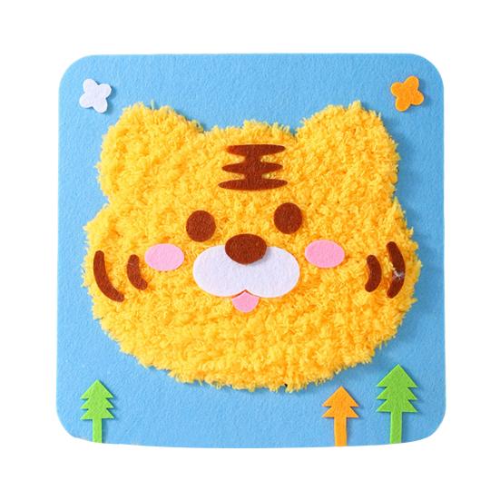 1 комплект, набор для вышивки кукол с мультяшными животными, набор для шитья своими руками для начинающих детей и взрослых, набор для шитья из пряжи «Обезьяна, тигр, кошка, панда, лев, слон, олень, свинья, утка»