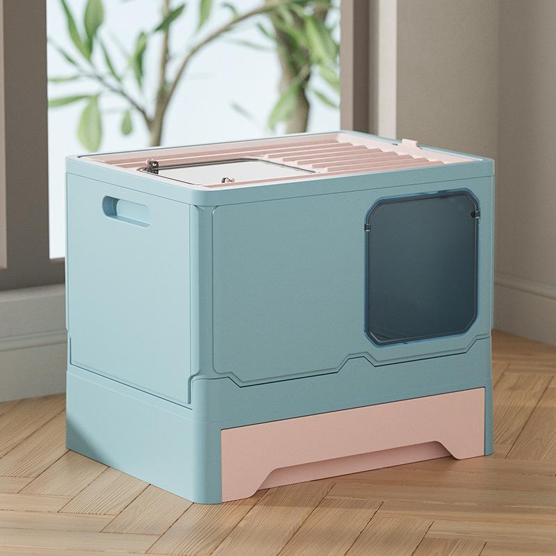 Cat Litter Box Large Enclosed Cat Toilet Shovel Feces Officer Anti-splashing Cat Litter Box Cat Pet Supplies