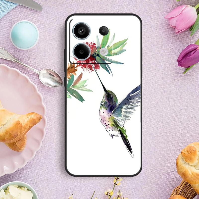 Чехол для телефона с колибри для Redmi Note 12 11 9 10 13 Pro Plus 9S 10S 11S 12S Redmi 13C 9C 10C 12C