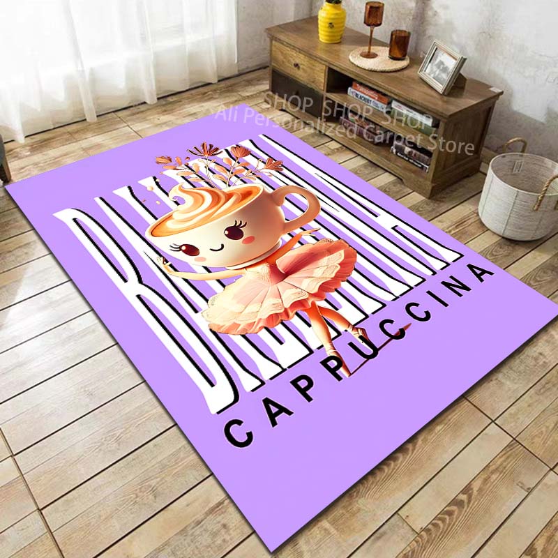 Interesting Virtual Italian Brainrot Pattern Carpet for Living Room Bedroom Sofa Home Decor Non-slip Floor Mat Luxury Gifts