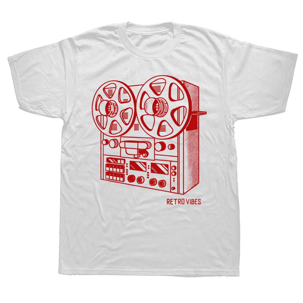 Novelty Cassette Tape Reel To Reel Analog Sound System T Shirts Streetwear Short Sleeve Birthday Gifts Summer Style Tshirt