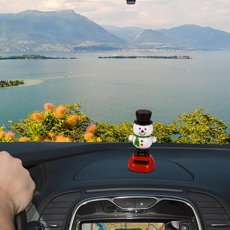 Маленький Санта-Клаус Рождественская серия украшений Рождественская солнечная танцующая фигурка Украшения для приборной панели автомобиля Аксессуары для салона автомобиля