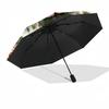 1pc Roses Bouquet Combination pattern Sturdy 8-Bone Auto Umbrella, Bright Umbrella, Digital Printed, Foldable Umbrella for On-the-Go Outdoor Use