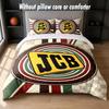 JCB Design Bed Bedding Set 1 Duvet Cover + 2 Pillowcases Soft Breathable Household Bed Linens