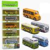 1/60 Alloy Pull Back Mini Bus Model, High Simulation Tourist Bus Toy, Gift Set