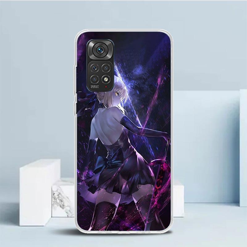 Чехол для телефона Fate Zero Stay Night Saber для Xiaomi Redmi Note 15 14 14S 13 12S 12 Pro Plus 11S 11 11T 11E 10S 10 + Мягкий ТПУ Задняя панель C