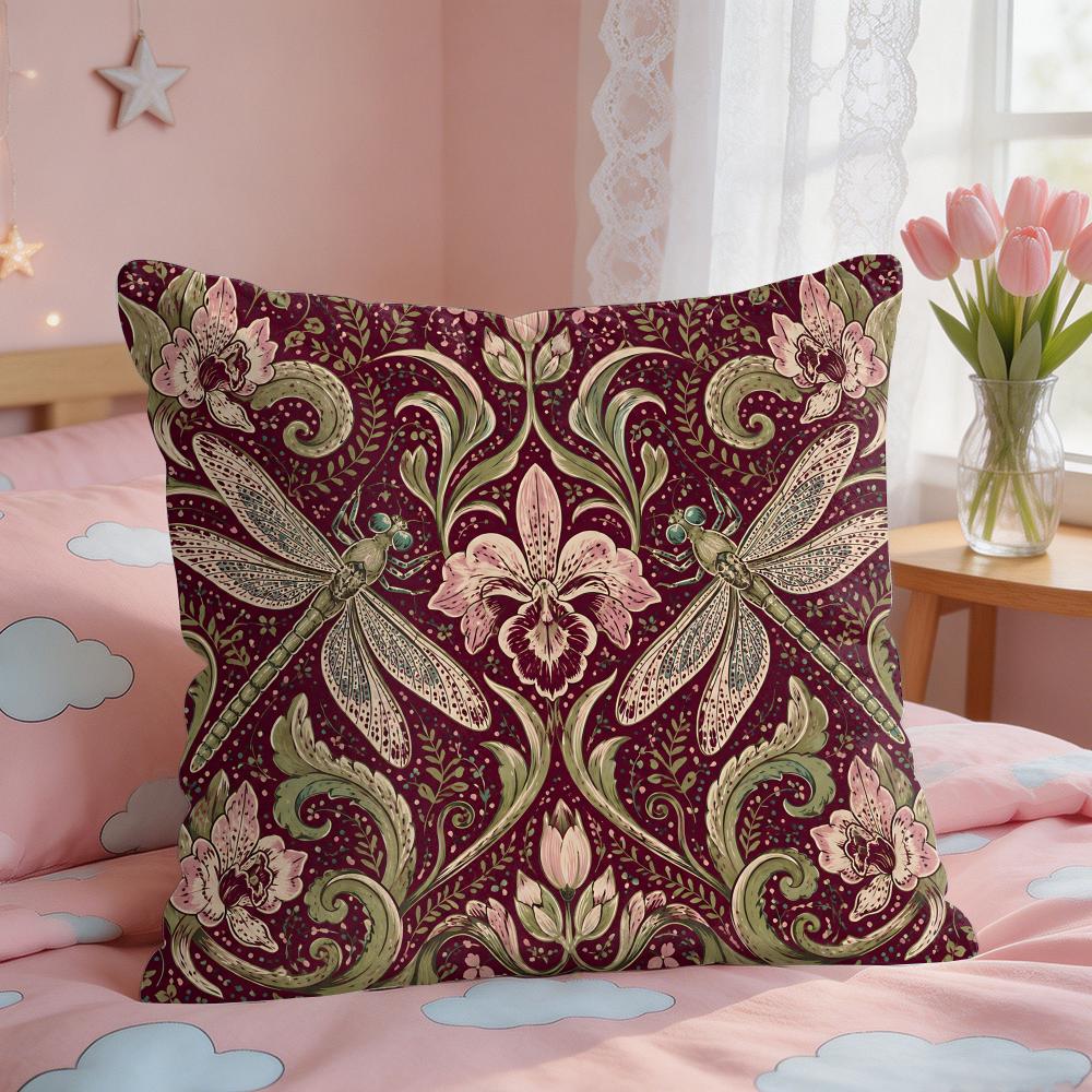 Luxury Retro Medieval Animal Cushion Cover Short Plush Pillow Case Room Sofa Cushion Covers Home Decor Funda
