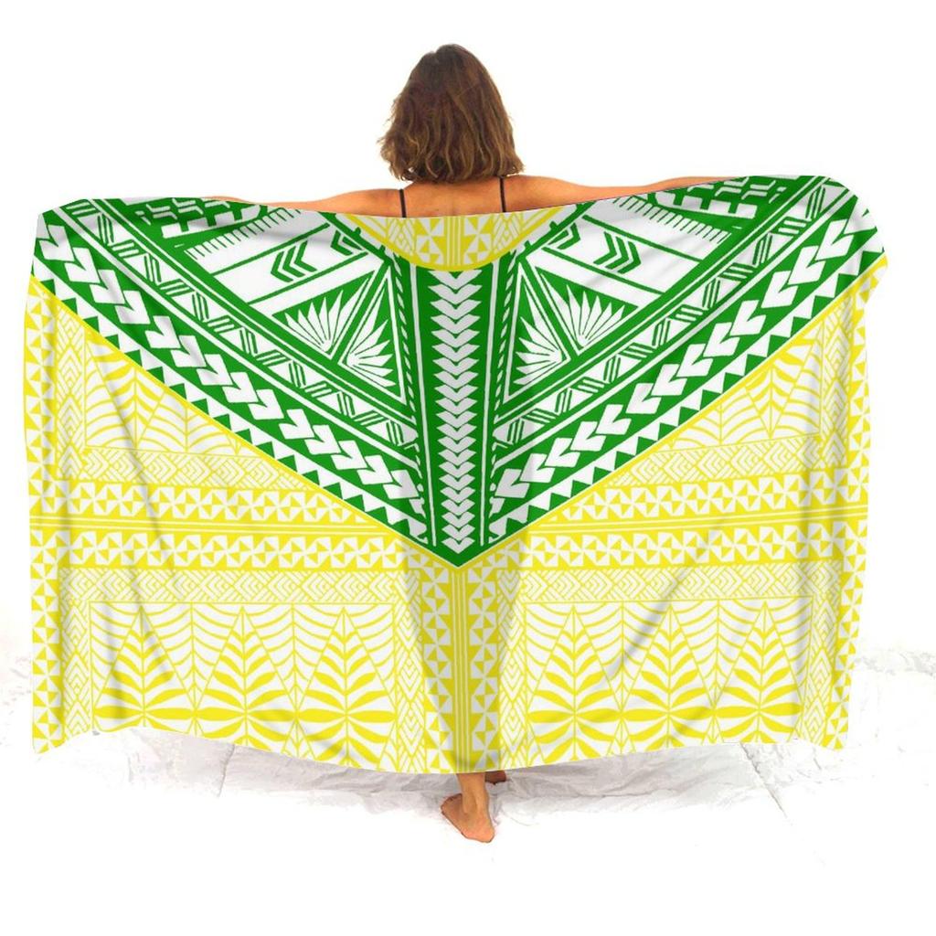 Resort Seaside Tourism Tribal Ethnic Style Women'S Sarong Polynesian Print Custom Seaside Beach Dress