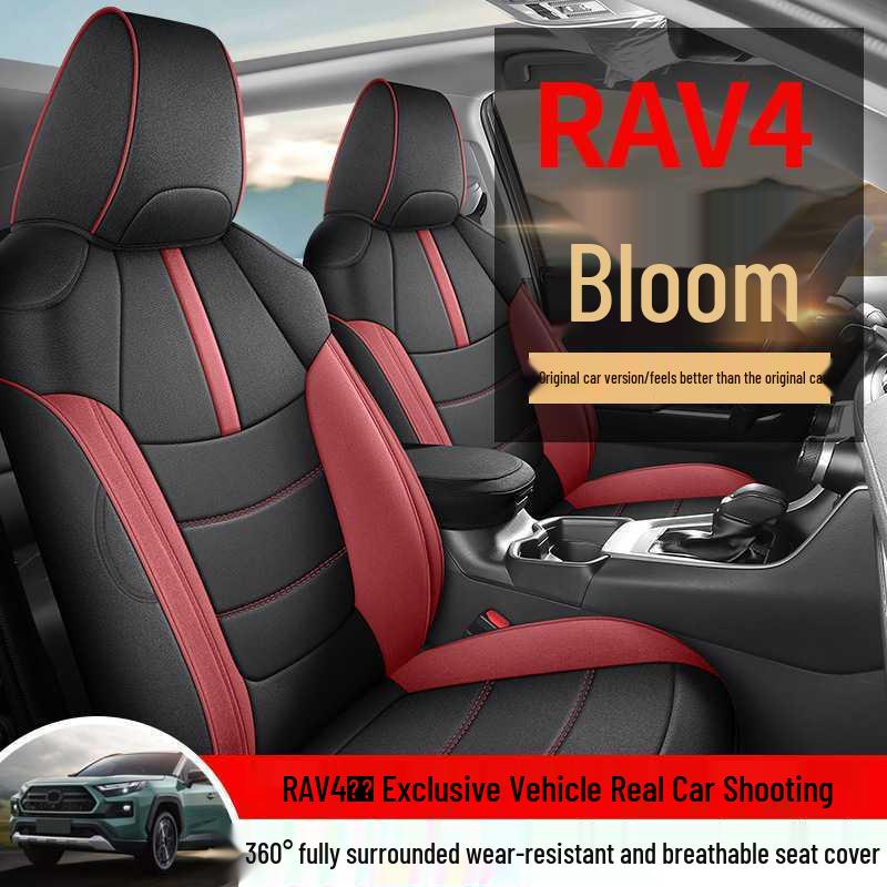 Полностью закрывающие чехлы на сиденья Toyota RAV4 из льна, всесезонные, для гибридных моделей 2020-2025 гг.