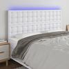VidaXL LED Headboard Bedroom Furniture Double Bed Accessory Head of Bed Frame Interior White 3122527