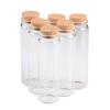 Прозрачная стеклянная банка с пробковой крышкой свадебный подарок подходит для конфет и изготовления свечей 90 мл - специи, - [12 штук]