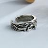 Unisex Ring Half Face Polished Alloy Goddess Venus Adjustable Opening Ring for Party Date Casual Life Finger Jewelry