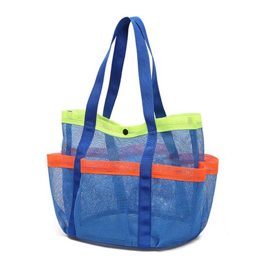Mesh Beach Bag Mesh Shower Storage Bag Large Capacity Tote Beach Bag Toiletries Towels