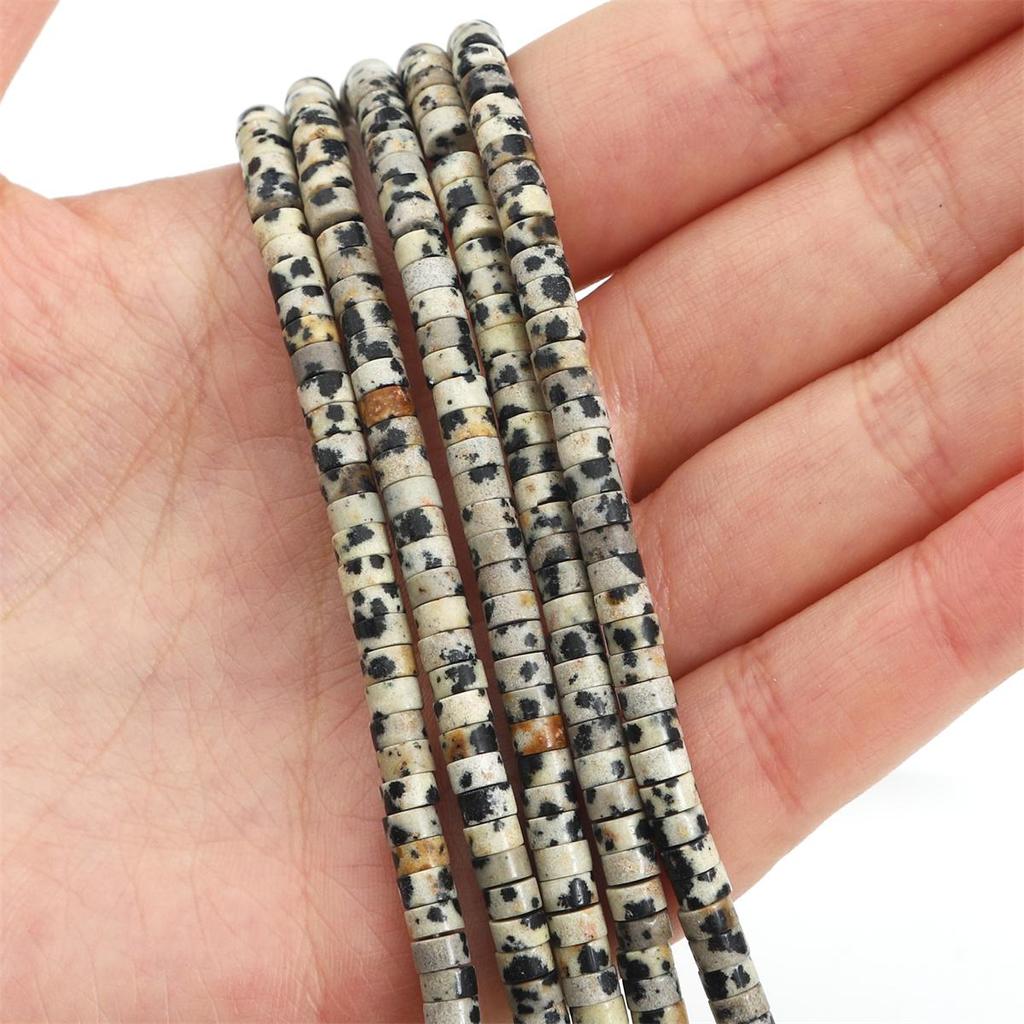 Разноцветные плоские круглые бусины-разделители из натурального камня для изготовления ювелирных изделий