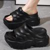 Women's Platform Wedge Sandals - Summer 2025 Style, Non-Slip Sole, Height-Boosting One-Strap Design
