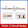 1Pcs 1/2/3Pole MCB Busbar 4-12 Way Copper Bus Bar  for C45 IC65N Circuit Breaker Distribution Box