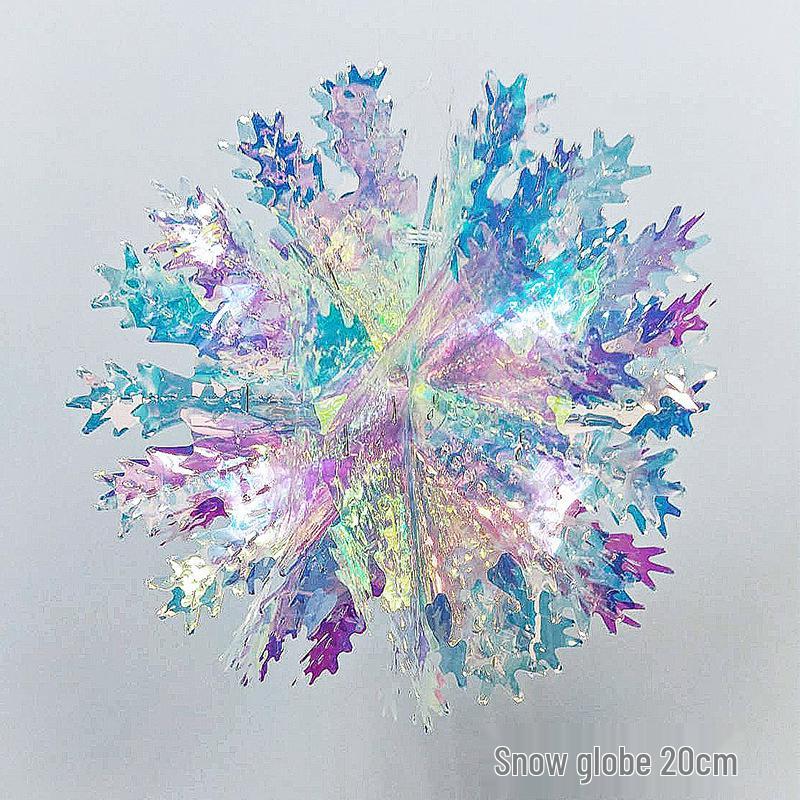 Iridescent Snowflake Honeycomb Ball Ornament - Colorful Christmas & Spring Decoration Prop