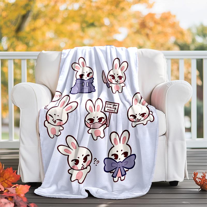 1pc Kpop Team5 Theme Blanket - Digital Print, Polyester, Cozy for All Seasons, Perfect for Outdoor, Camping, and Travel