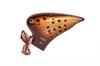 TNG Ocarina Музыкальный инструмент C Tone AC Несколько трубок Специальная глазурь Ocarina Отделка Трехтрубная керамическая флейта Духовой Духовой Коричневый [Тройной/Альт/Коричневый Золотой]