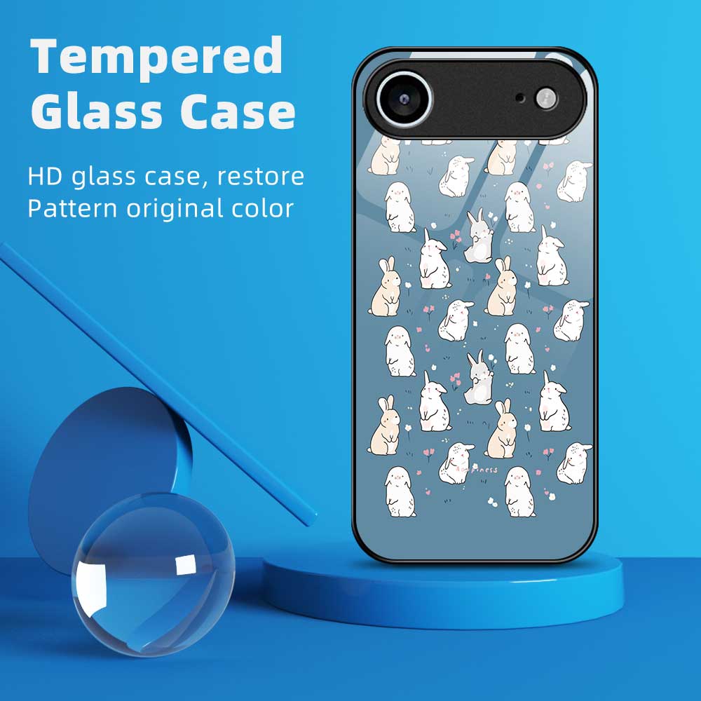 Для iPhone 17 Air Чехол ПК ТПУ Закаленное стекло Печать с рисунком Ударопрочная Задняя крышка для телефона