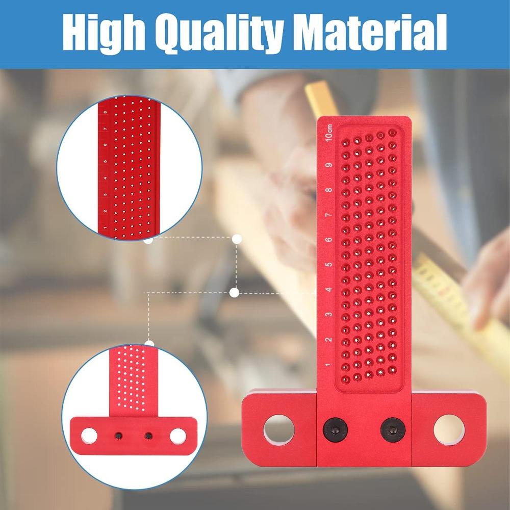 Aluminum Alloy Woodworking Scriber Ruler 100mm Length Precision Line Drawing Ruler For Woodworking