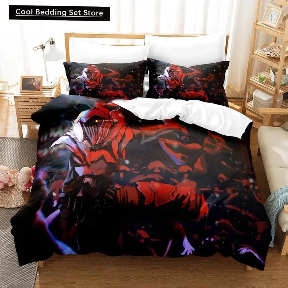 Comforter 3D Anime Goblin Slayer Bedding Set Bed Set Comforter King Queen Size Boys Adult Bedding Set
