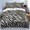 Zebra Stripe Print Bedding Set Bedding set (1 duvet cover, 2 pillowcases, duvet not included)
