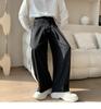 Men's Cool Italian Naples Trousers - Loose, Wide-Leg Design with a Draped Style