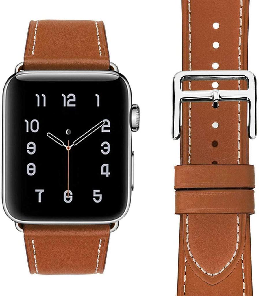 Кожаный ремешок для Apple Watch band 44мм 40мм 42мм Браслет Single tour correa iWatch series 8 SE 7 6 5 4 Ultra 49мм 45мм 41мм