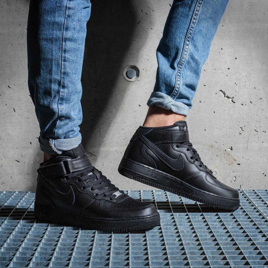 Nike Air Force 1 Mid 07 - Triple Black - Men's Sneakers Shoes Black CW2289-001 ORIGINAL