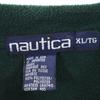Nautica 90s Made In USA Long Sleeve Henley Fleece T-shirt XL Old Big Size Men's Used