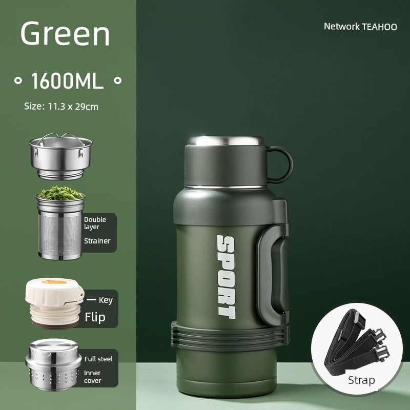 All-Steel Outdoor Travel Vehicle-Mounted Home Use 3-Liter Thermos Cup