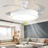 2026 Невидимый потолочный вентилятор со светильником и встроенной светодиодной люстрой для гостиной