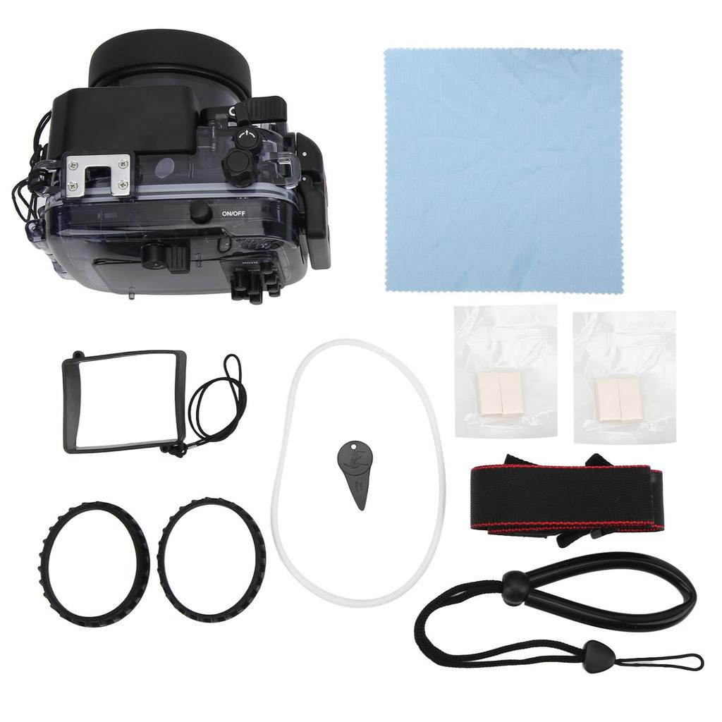 Underwater Waterproof Housing Case Cold Shoe Mount Design Camera Diving Protector for Sony RX100 RX100 II RX100 III RX100V Camera 60m/65.6yd